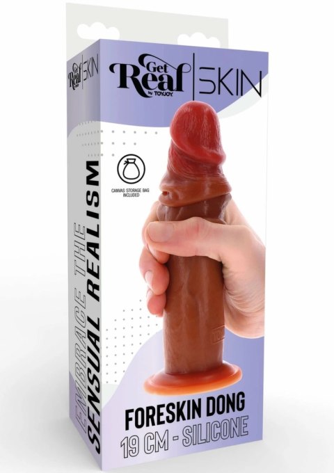 ToyJoy Get Real Skin Foreskin Dong silikonowy 19 cm z ruchomą powłoką
