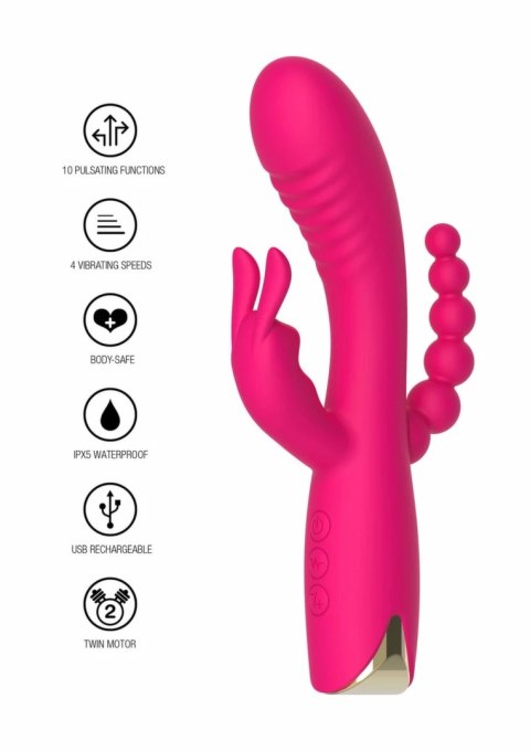 TOYJOY Aphrodite Triple Vibrator - potrojna stymulacja, twin motor, fioletowy