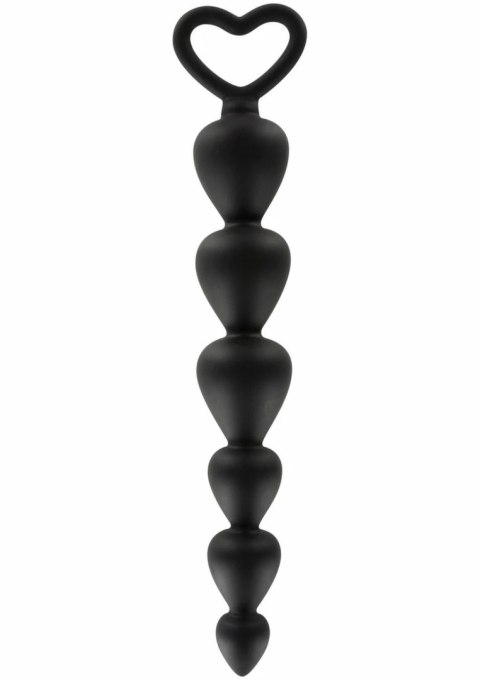 TOYJOY Bottom Beads silikonowy łańcuszek z koralikami, czarny