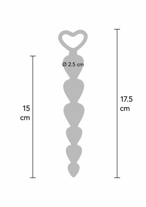 TOYJOY Bottom Beads silikonowy łańcuszek z koralikami, czarny