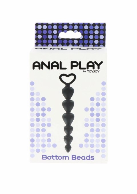 TOYJOY Bottom Beads silikonowy łańcuszek z koralikami, czarny