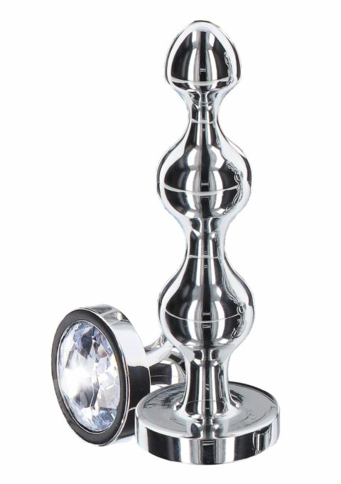 TOYJOY Diamond Star Beads Medium aluminiowy korek z kryształem 3-stopniowy