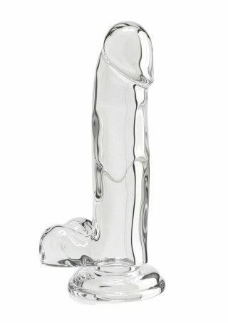 TOYJOY Get Real Clear Dildo TPE 18 cm - przezroczysty, z przyssawką