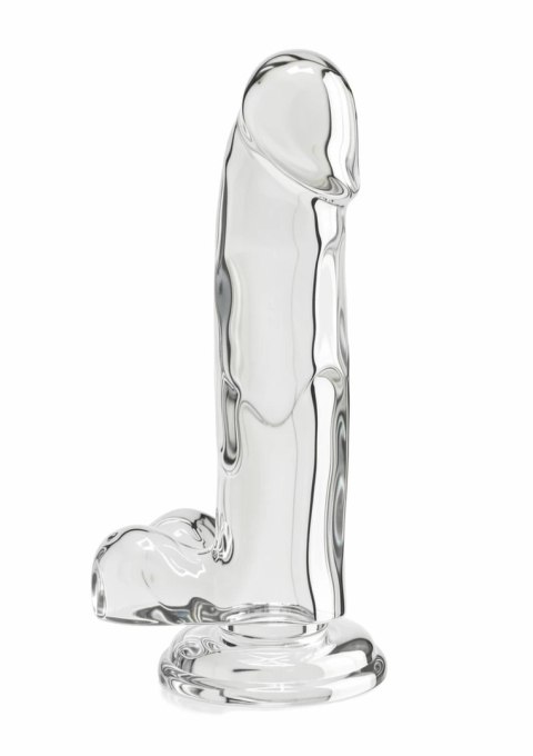 TOYJOY Get Real Clear Dildo TPE 18 cm - przezroczysty, z przyssawką