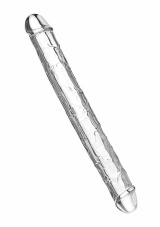 TOYJOY Get Real Clear Double Dong TPE 34,5 cm - przezroczysty, elastyczny model