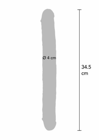 TOYJOY Get Real Clear Double Dong TPE 34,5 cm - przezroczysty, elastyczny model