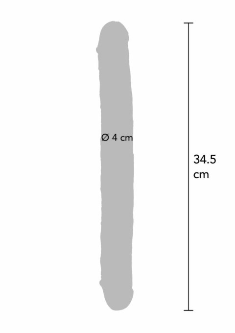 TOYJOY Get Real Clear Double Dong TPE 34,5 cm - przezroczysty, elastyczny model