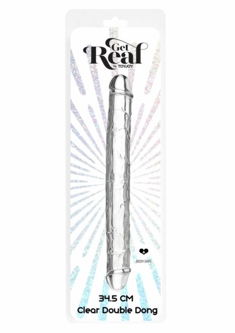 TOYJOY Get Real Clear Double Dong TPE 34,5 cm - przezroczysty, elastyczny model