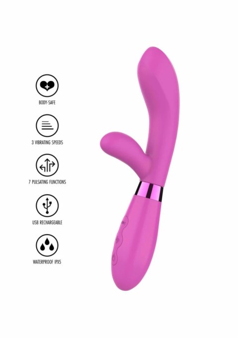 TOYJOY Jingle Fiesta Vibrator silikonowy, 7 trybow, USB, fioletowy
