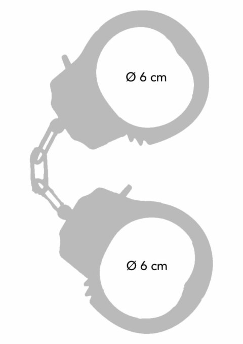TOYJOY Metal Handcuffs - wytrzymałe kajdanki regulowane, srebrne