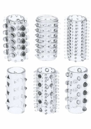 TOYJOY Power Penis Sleeve Set 6 elastycznych nakładek TPE wodoodpornych