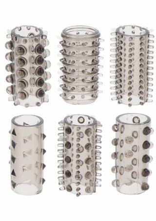 TOYJOY Power Sleeve Set 6 elastycznych nakładek TPE wodoodpornych