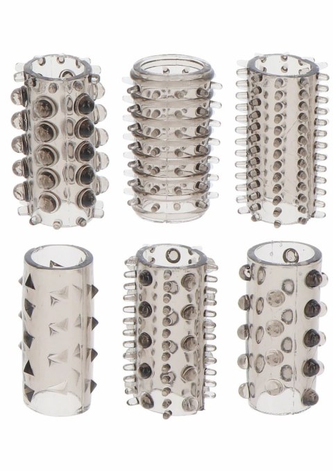 TOYJOY Power Sleeve Set 6 elastycznych nakładek TPE wodoodpornych