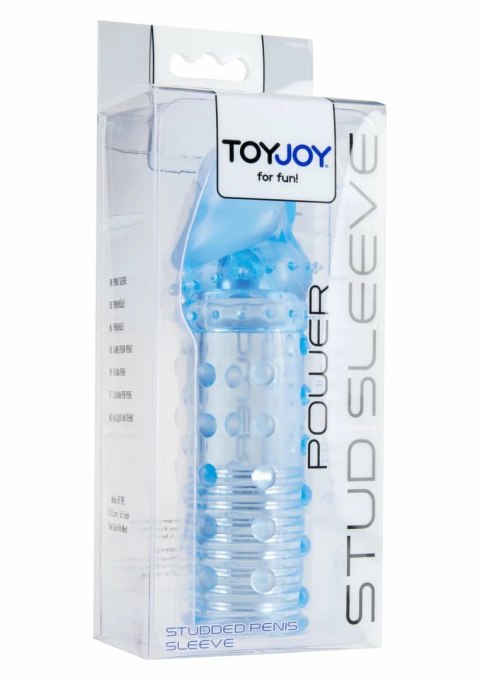 TOYJOY Power Stud Sleeve transparentny rękaw intymny TPE uniwersalny