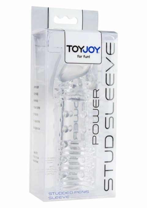 TOYJOY Power Stud Sleeve transparentny rękaw intymny z wypustkami TPE