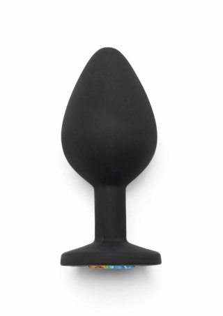 TOYJOY Rainbow Booty Jewel Medium silikonowy z ozdobnym kryształem