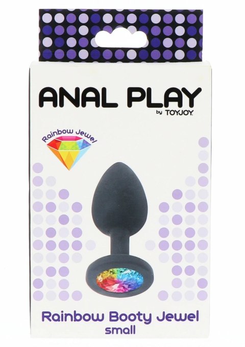 TOYJOY Rainbow Booty Jewel Small silikonowy z kolorowym kryształem
