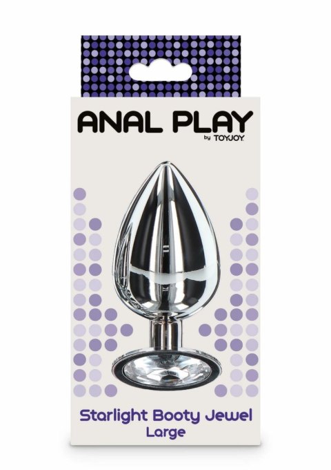 TOYJOY Starlight Booty Jewel Large aluminiowy z kryształem 8,5 cm
