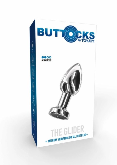 TOYJOY The Glider Vibrating Plug Medium stalowy, 7 trybow, USB