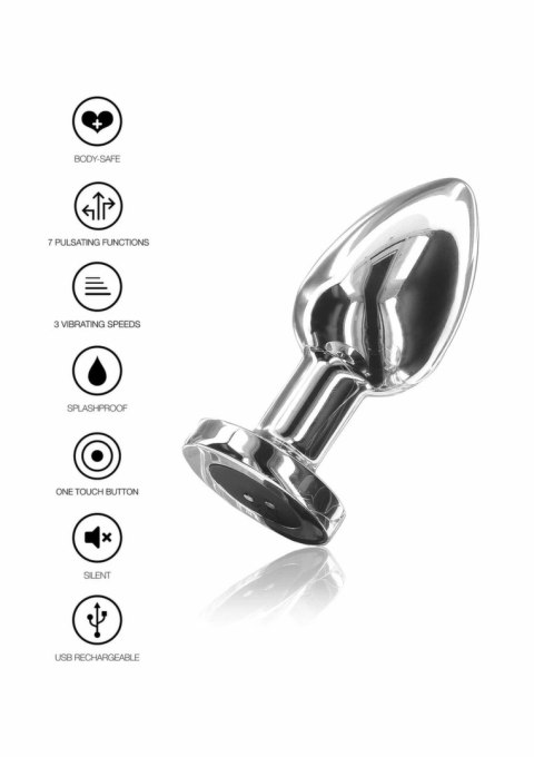 TOYJOY The Glider Vibrating Plug Medium stalowy, 7 trybow, USB