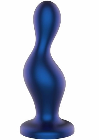 TOYJOY The Hitter Metal Blue - silikonowy korek analny z szeroką bazą