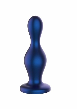 TOYJOY The Hitter Metal Blue - silikonowy korek analny z szeroką bazą