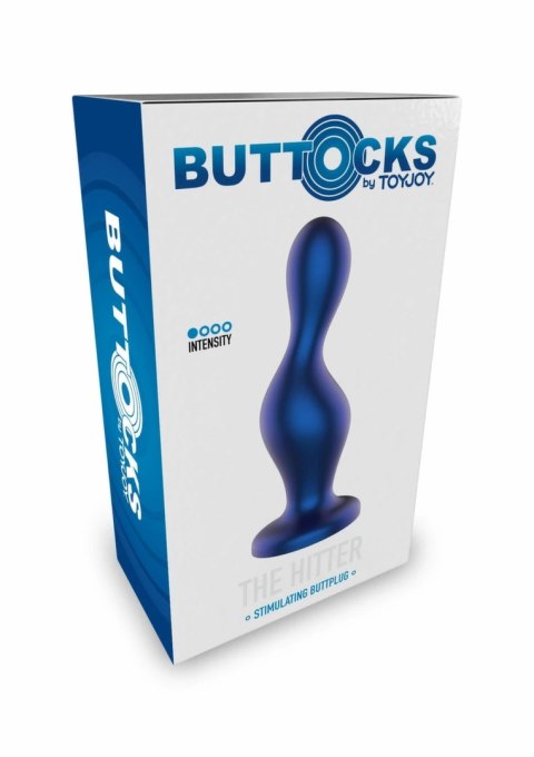 TOYJOY The Hitter Metal Blue - silikonowy korek analny z szeroką bazą