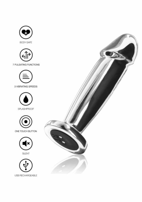 TOYJOY The Intruder Vibrating Plug metalowy wibrator z 7 trybami, duży