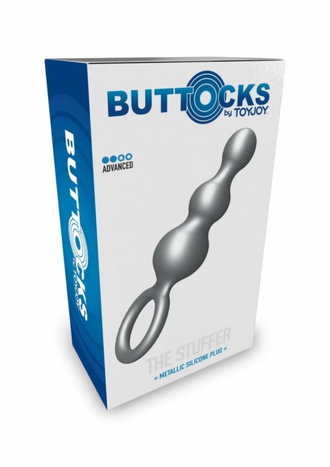 TOYJOY The Stuffer 3 Balls Plug silikonowy korek anatomiczny srebrny