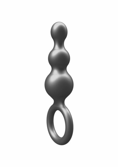 TOYJOY The Stuffer 3 Balls Plug silikonowy korek anatomiczny srebrny