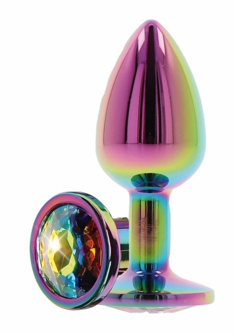TOYJOY Twilight Booty Jewel Medium aluminiowy z tęczowym kryształem