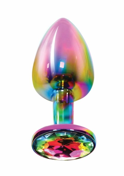 TOYJOY Twilight Booty Jewel Medium aluminiowy z tęczowym kryształem