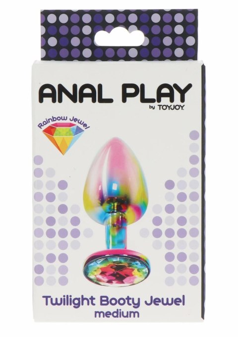 TOYJOY Twilight Booty Jewel Medium aluminiowy z tęczowym kryształem