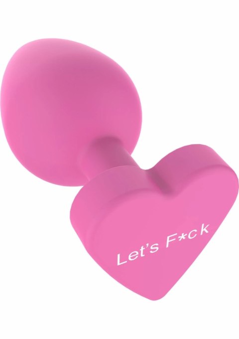 ToyJoy Booty Sweethearts Let's F*ck silikonowy korek z sercem 7,5 cm
