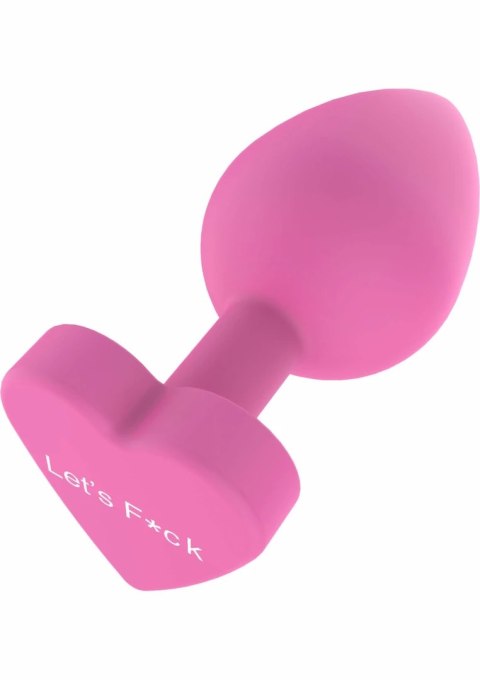 ToyJoy Booty Sweethearts Let's F*ck silikonowy korek z sercem 7,5 cm
