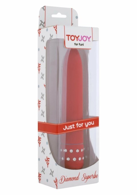 ToyJoy Diamond Superbe Vibrator klasyczny model z kryształkami, srebrny