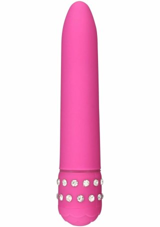 ToyJoy Diamond Superbe Vibrator klasyczny model z kryształkami, srebrny
