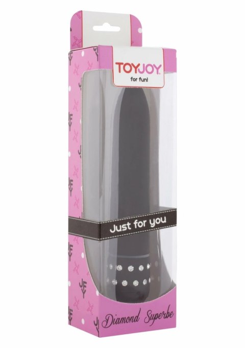 ToyJoy Diamond Superbe Vibrator klasyczny model z kryształkami, srebrny