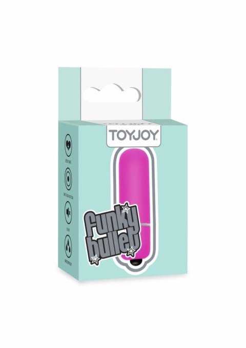 ToyJoy Funky Bullet mini masażer wibrujący, kompaktowy, srebrny