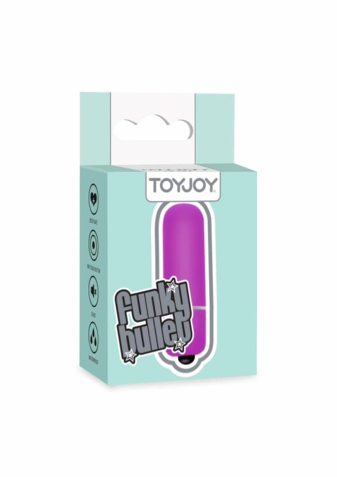 ToyJoy Funky Bullet mini masażer wibrujący, kompaktowy, srebrny