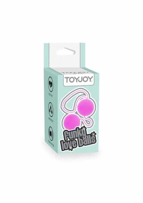 ToyJoy Funky Love Balls kulki intymne silikonowe rożowe 3,5 cm 8713221328281