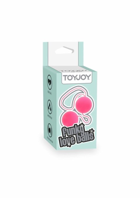 ToyJoy Funky Love Balls kulki intymne silikonowe rożowe 3,5 cm