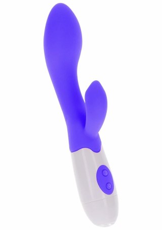 ToyJoy Funky Lover Vibrator silikonowy model z masażerem łechtaczki fioletowy