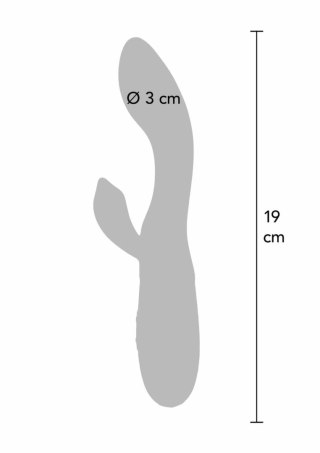 ToyJoy Funky Lover Vibrator silikonowy model z masażerem łechtaczki fioletowy