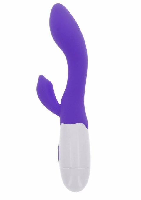 ToyJoy Funky Lover Vibrator silikonowy model z masażerem łechtaczki fioletowy