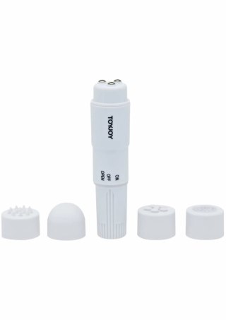 ToyJoy Pocket Rocket kompaktowy masażer z 4 wymiennymi nakładkami 8713221009395