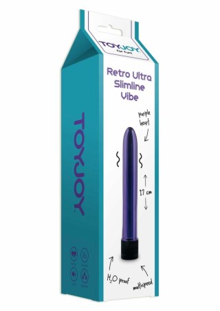 ToyJoy Retro Ultra Slimline Vibrator smukły model kompaktowy srebrny