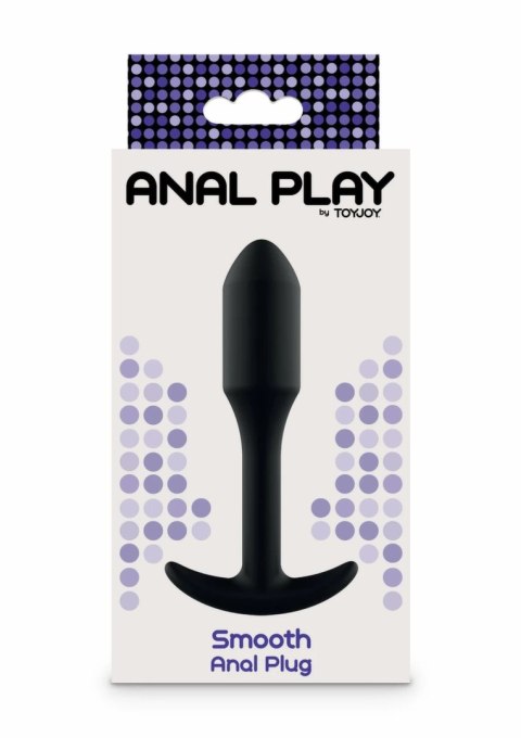 ToyJoy Smooth Anal Plug Small silikonowy korek anatomiczny 9,7 cm czarny