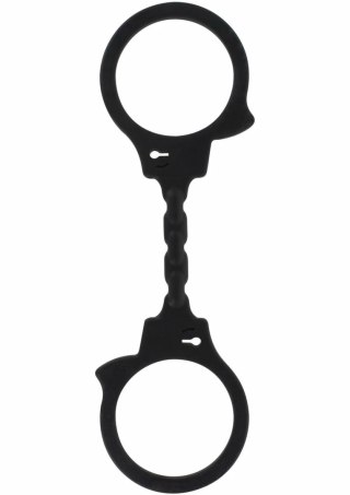ToyJoy Stretchy Fun Cuffs silikonowe elastyczne kajdanki uniwersalne czarne
