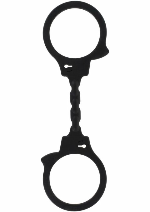 ToyJoy Stretchy Fun Cuffs silikonowe elastyczne kajdanki uniwersalne czarne